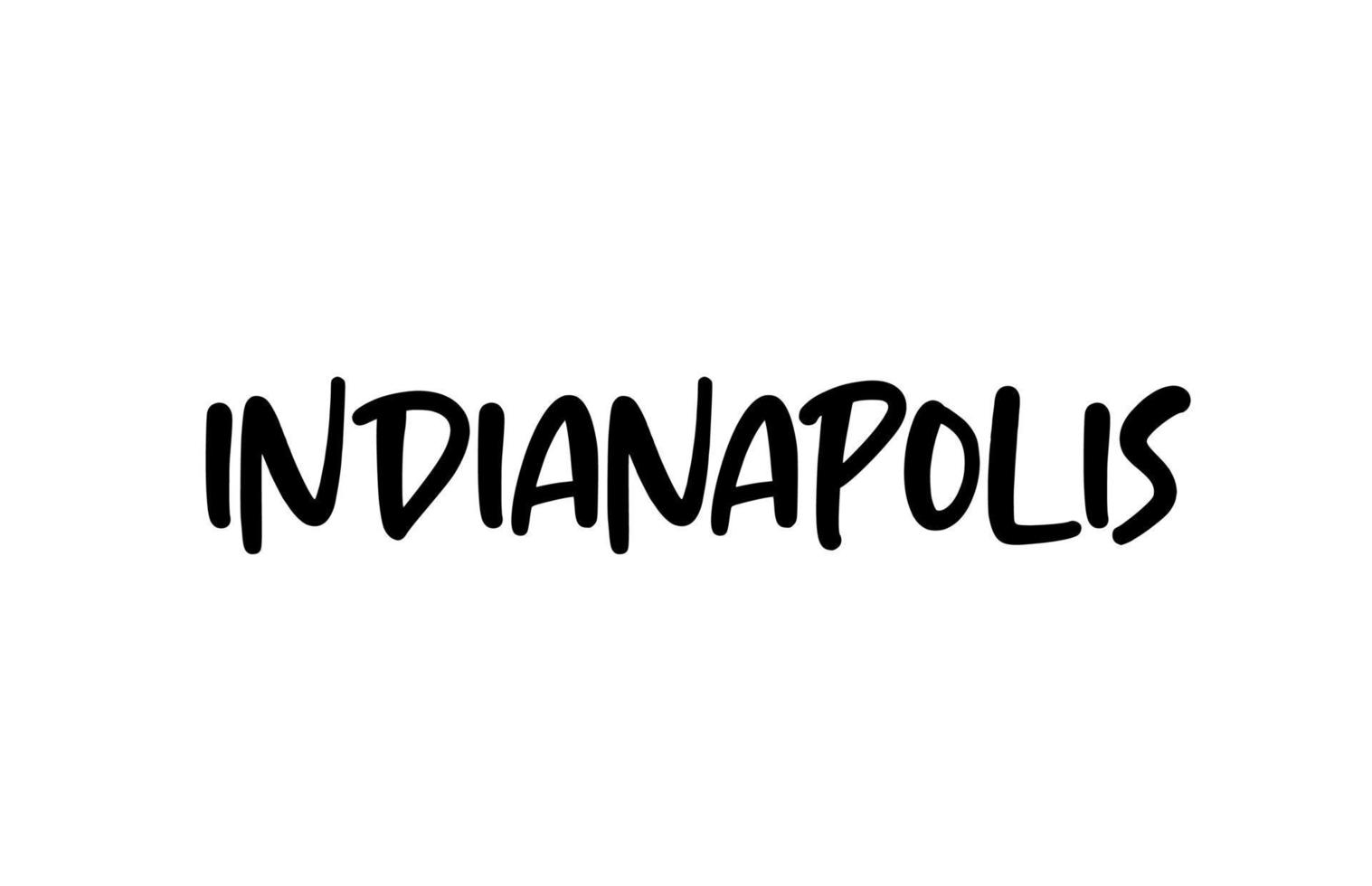 Indianapolis city handwritten typography word text hand lettering. Modern calligraphy text. Black color vector