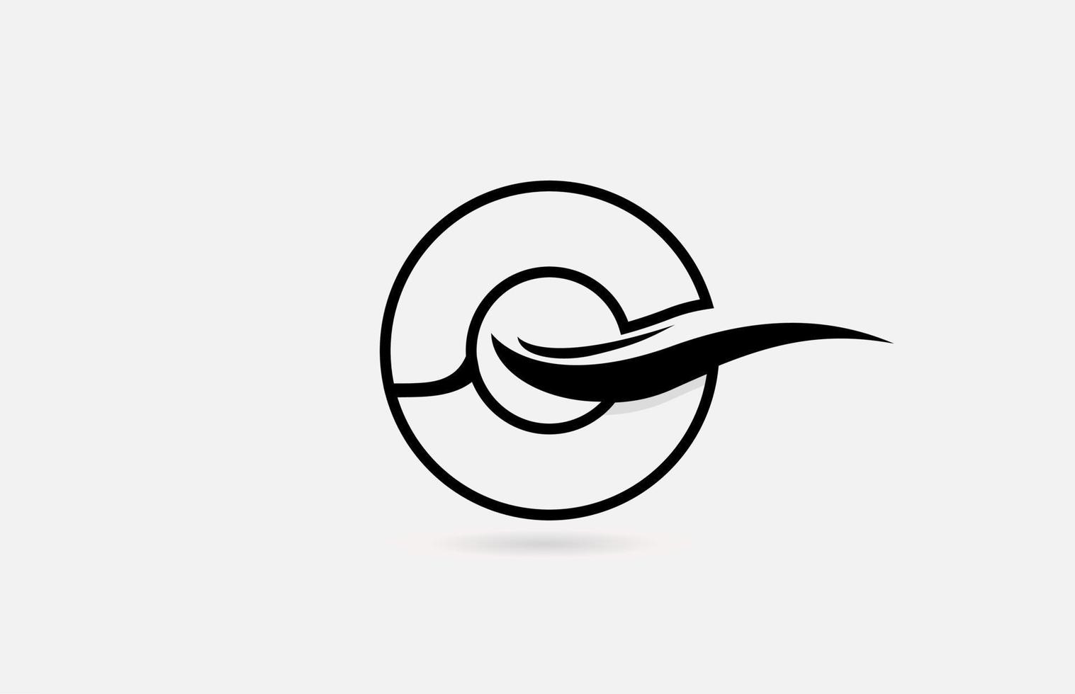 o icono de logotipo de letra del alfabeto en blanco y negro para empresas y empresas con diseño de línea simple vector
