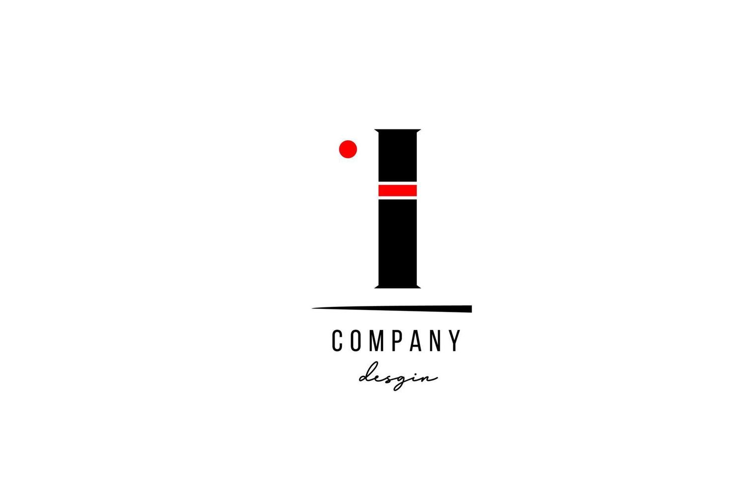 I letter logo alphabet design icon for company and business vector
