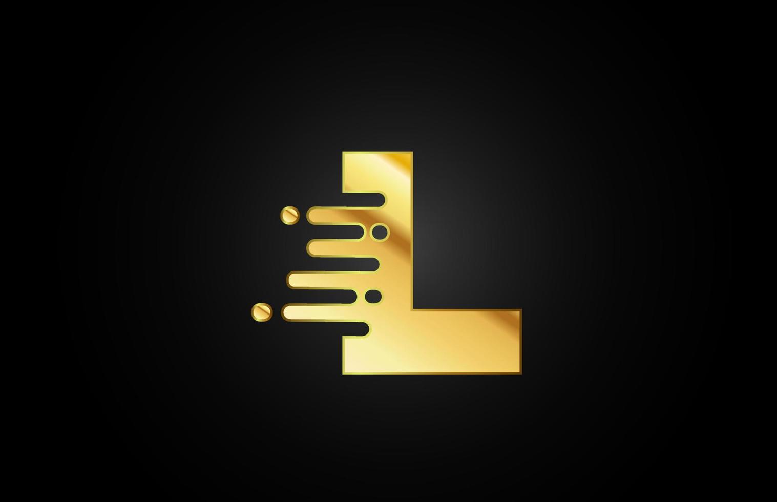 L letter logo icon for business and company vector