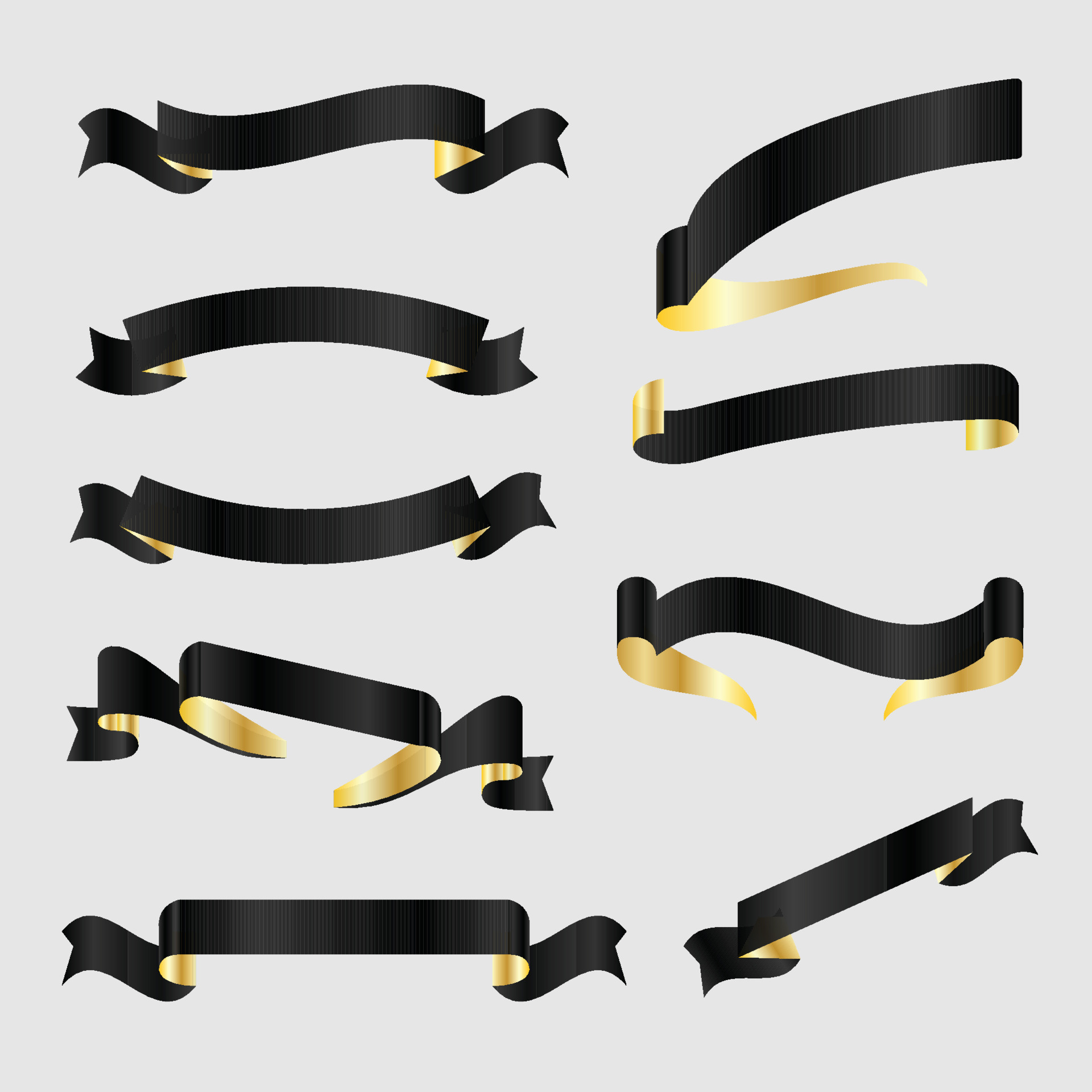 Ribbon Element Decorations 3659217 Vector Art at Vecteezy