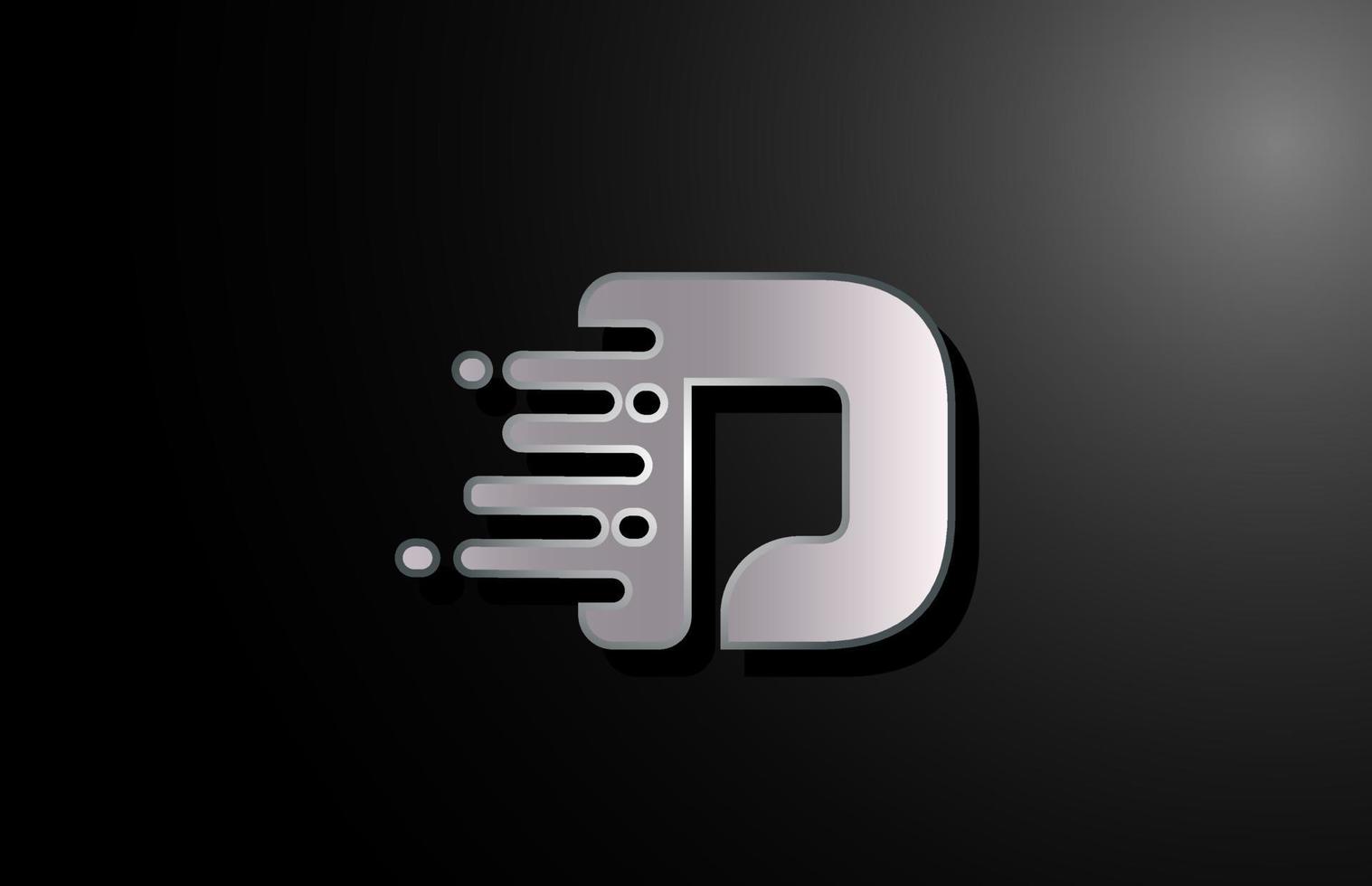 D letter logo icon for business and company vector
