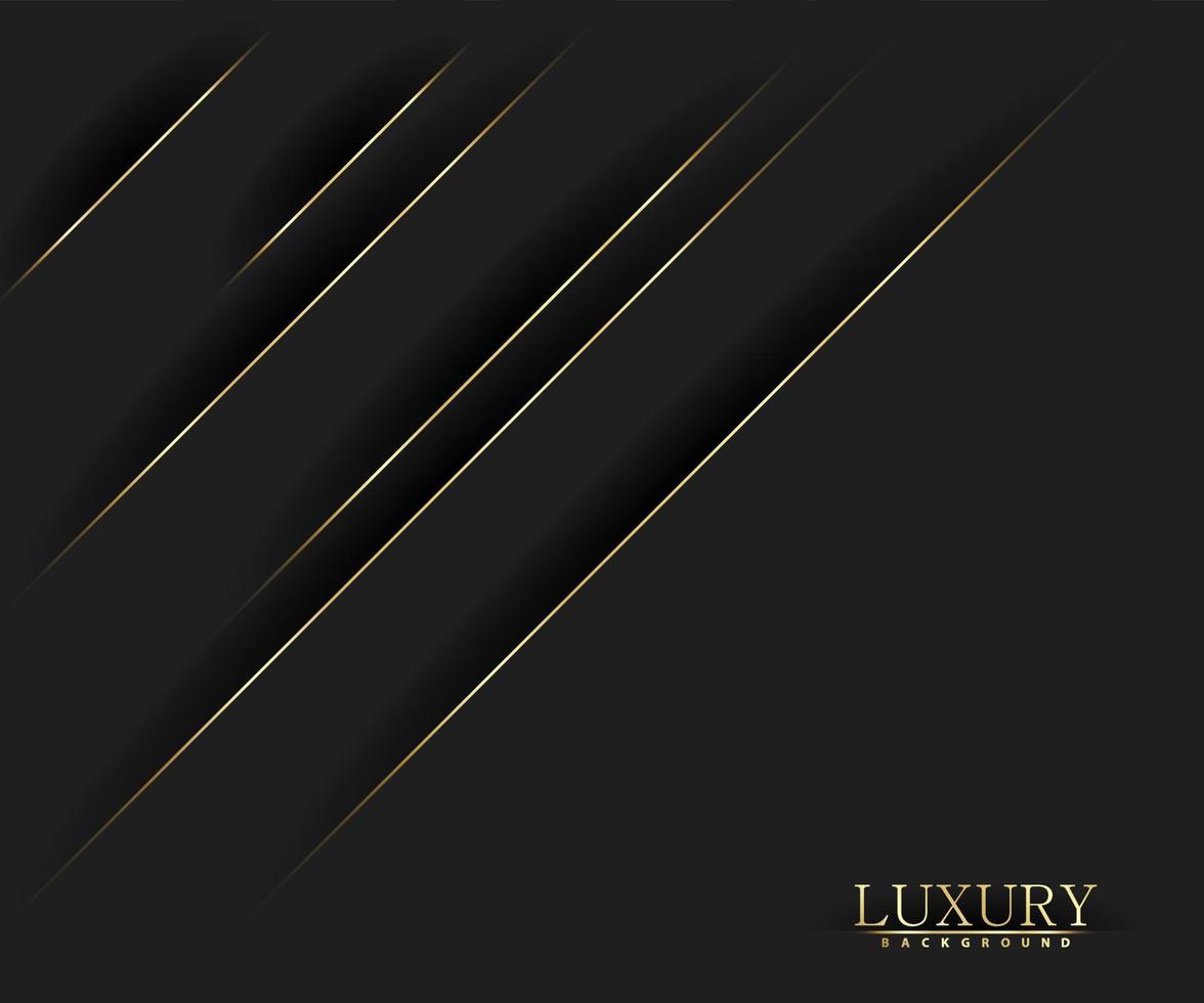 fondo premium. patrón de lujo abstracto. Fondo de rayas de oro brillo. textura de línea de oro abstracto. Ilustración de vector de patrón negro.