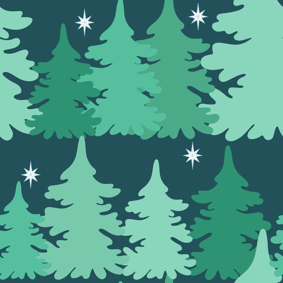 Seamless pattern with fir forest vector illustration