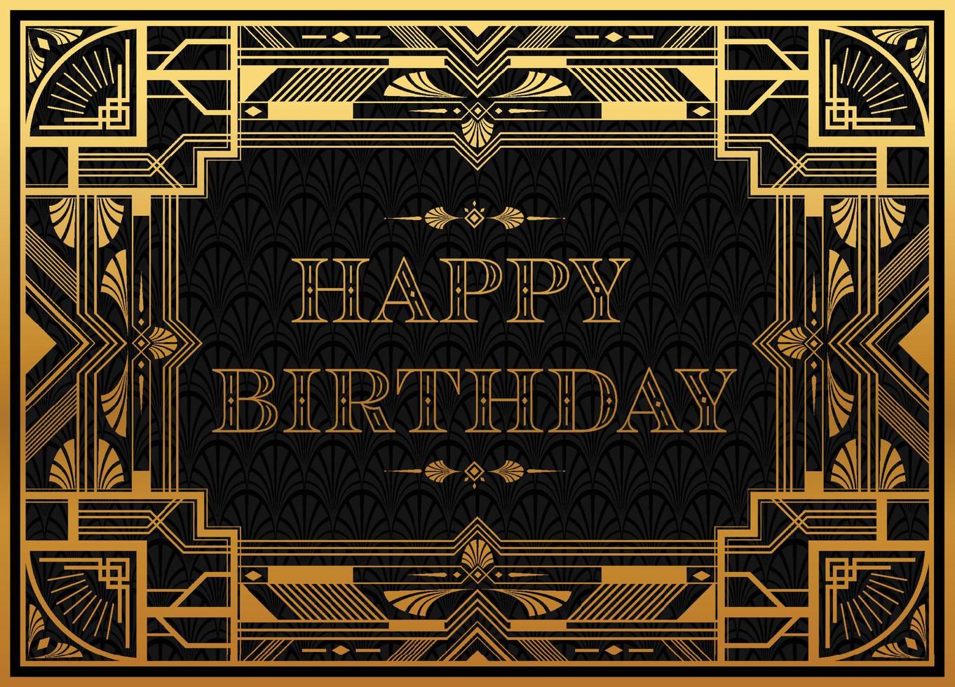 Gatsby card greetings template vector