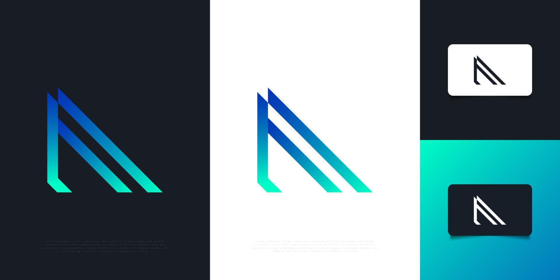 Modern and Abstract Letter F Logo Design Template in Blue and Green Gradient. Graphic Alphabet Symbol for Corporate Business Identity vector