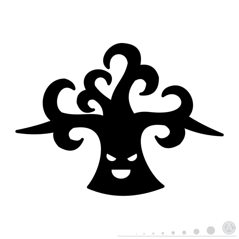 Icon vector graphic of tree. Icon in black and white style.