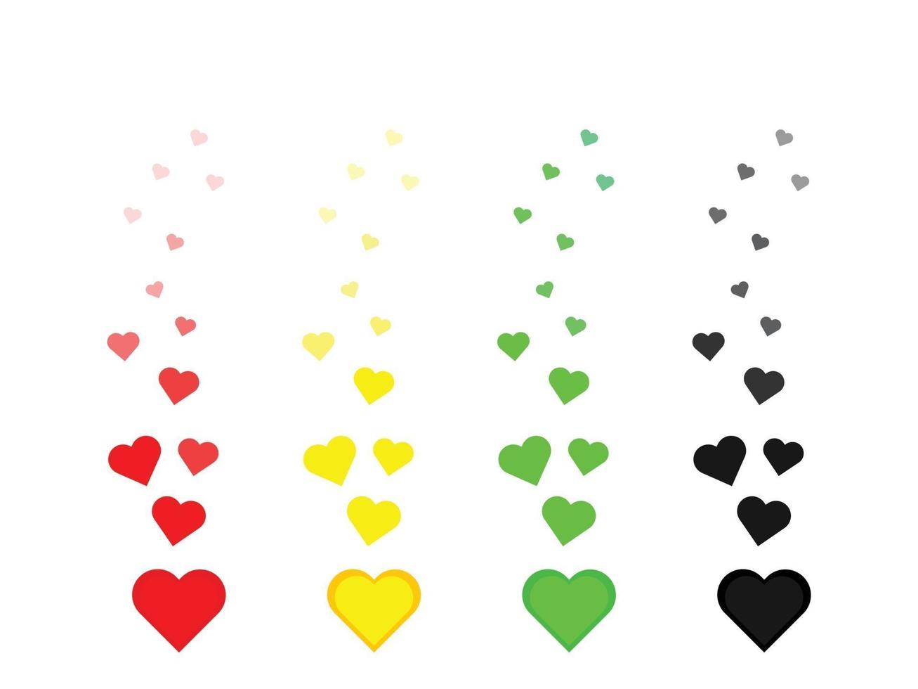 Love icon, hearts icon vector