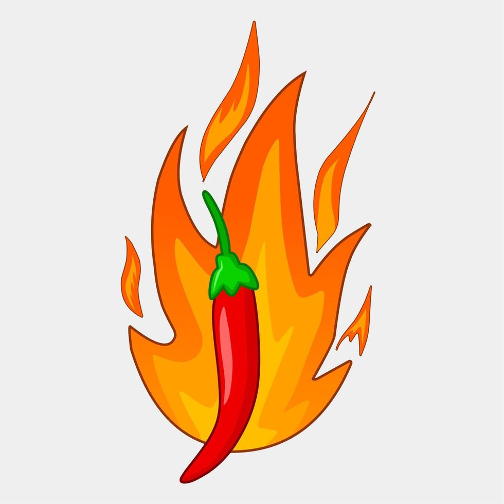 Vector chili hot