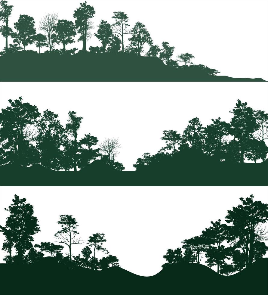 trees silhouettes vector