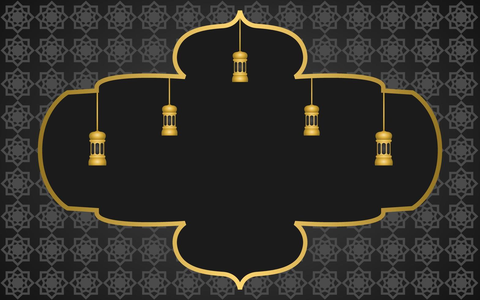 black color islamic background design. mosque illustration design. vector