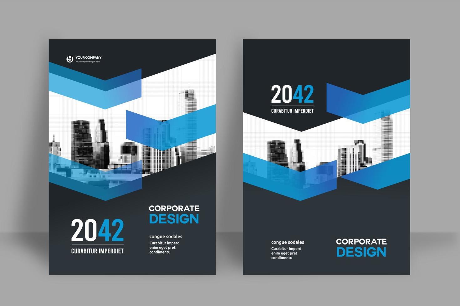 City Background Business Book Cover Design Template vector