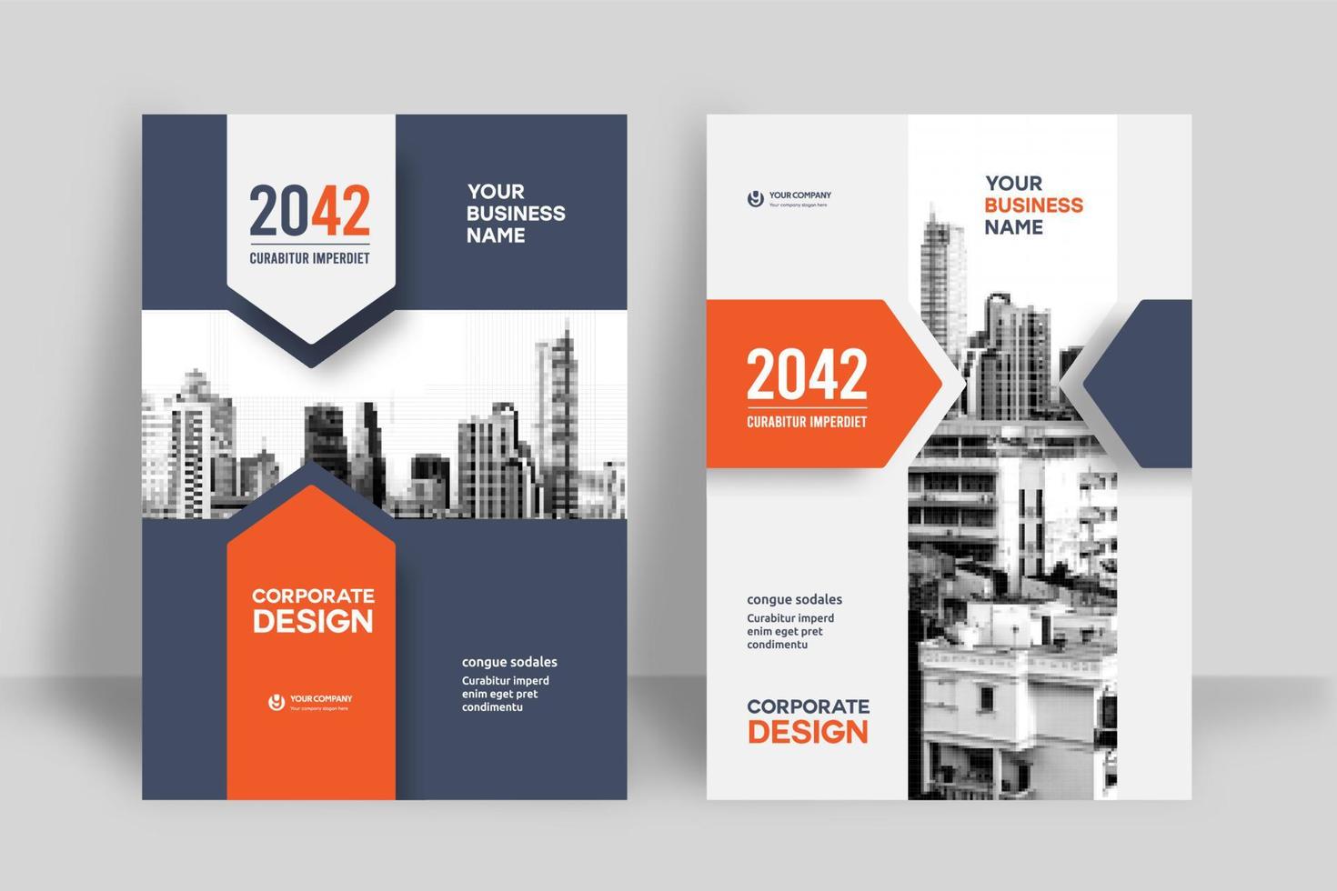 City Background Business Book Cover Design Template vector
