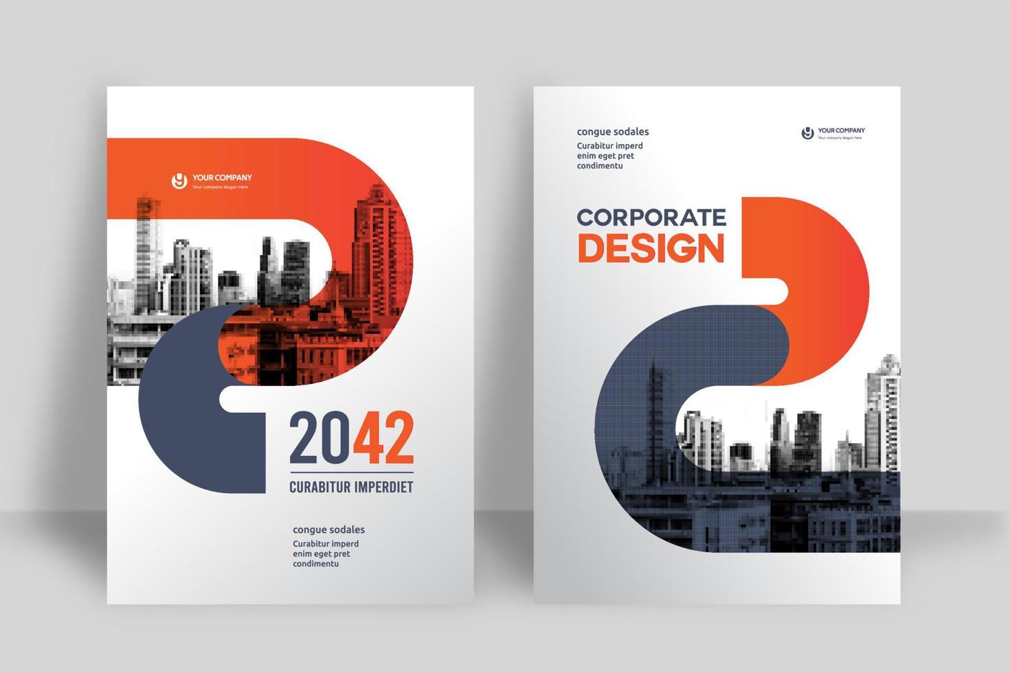 City Background Business Book Cover Design Template vector