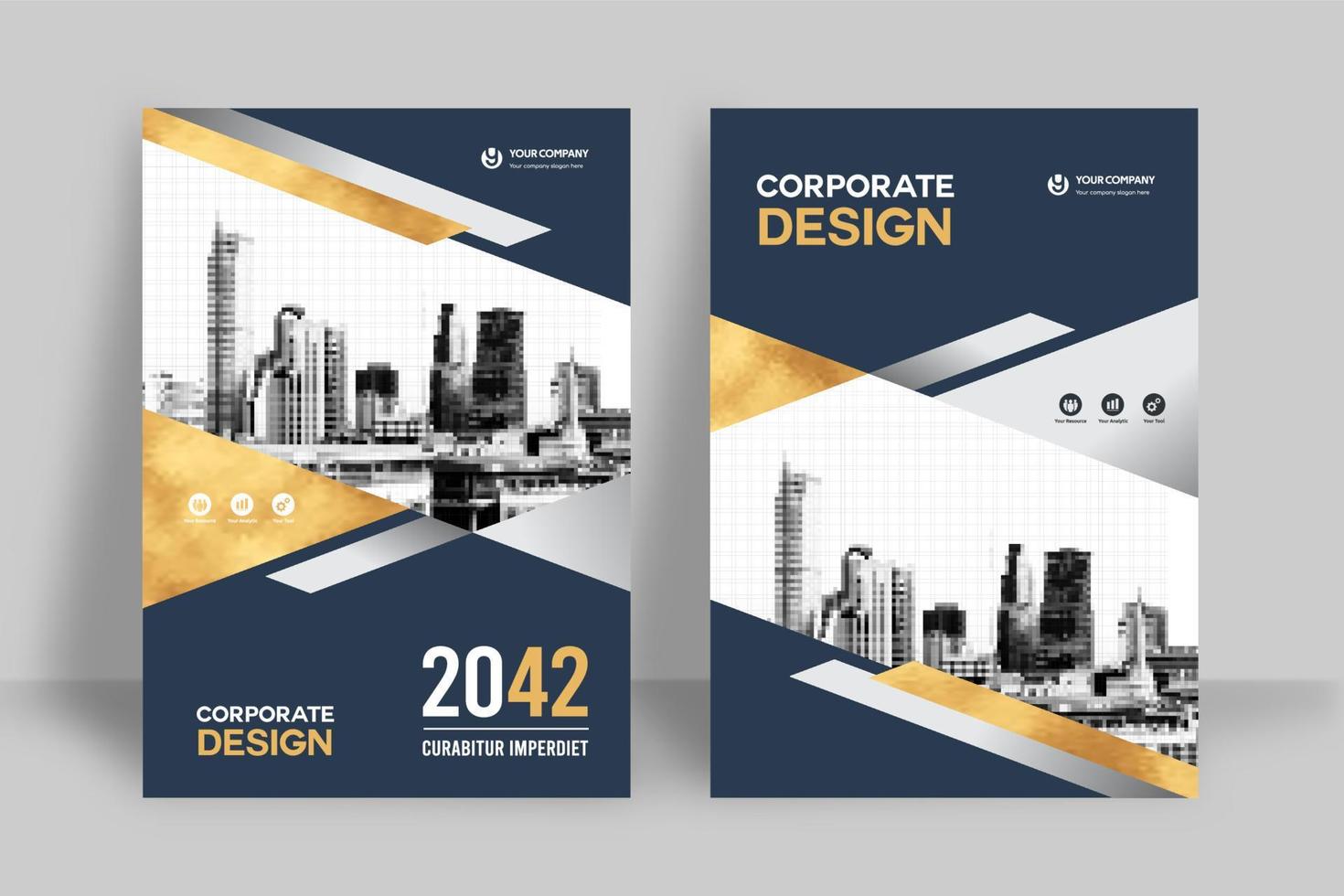 City Background Business Book Cover Design Template vector