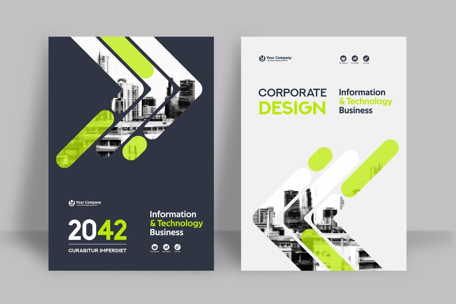City Background Business Book Cover Design Template vector
