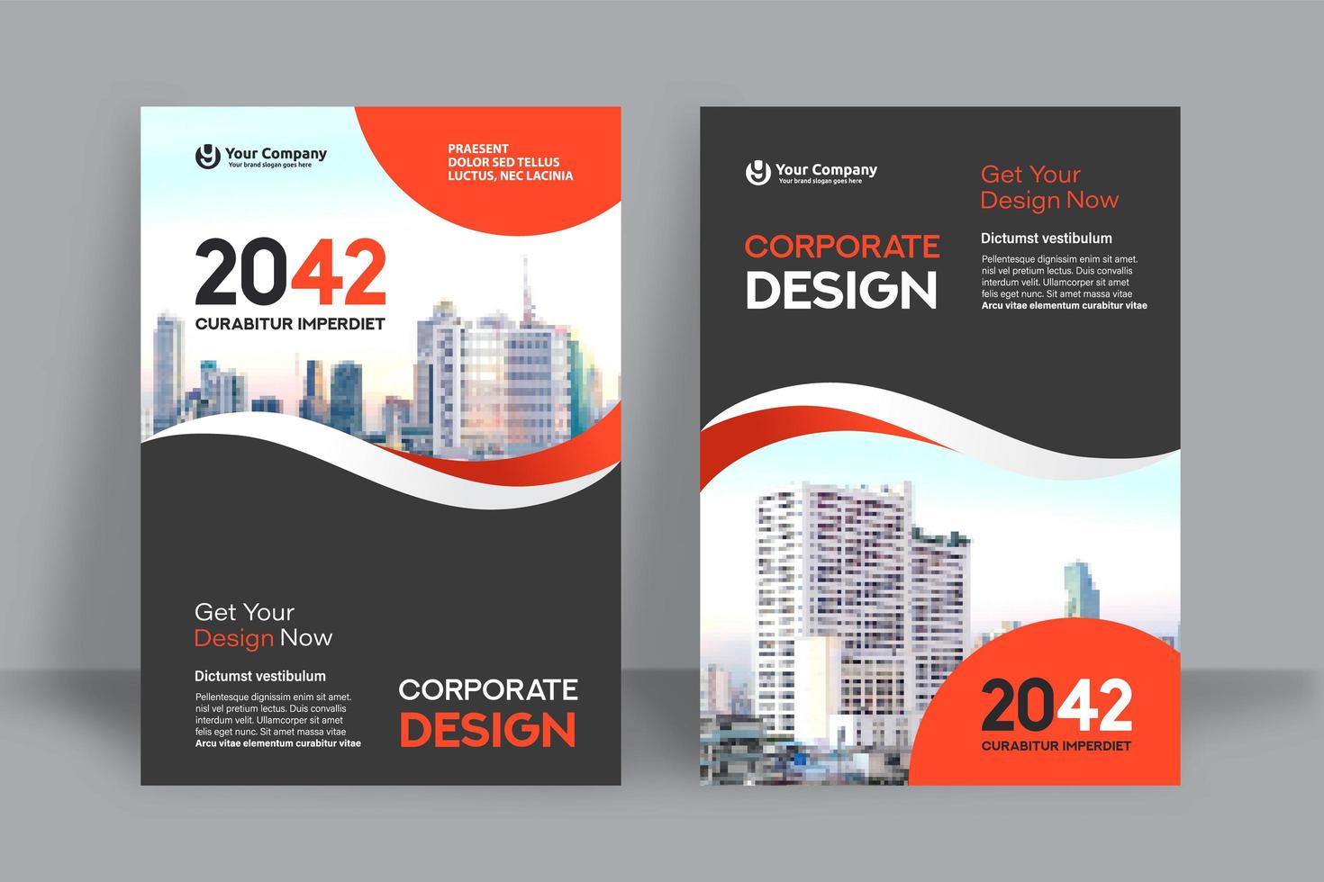 City Background Business Book Cover Design Template vector