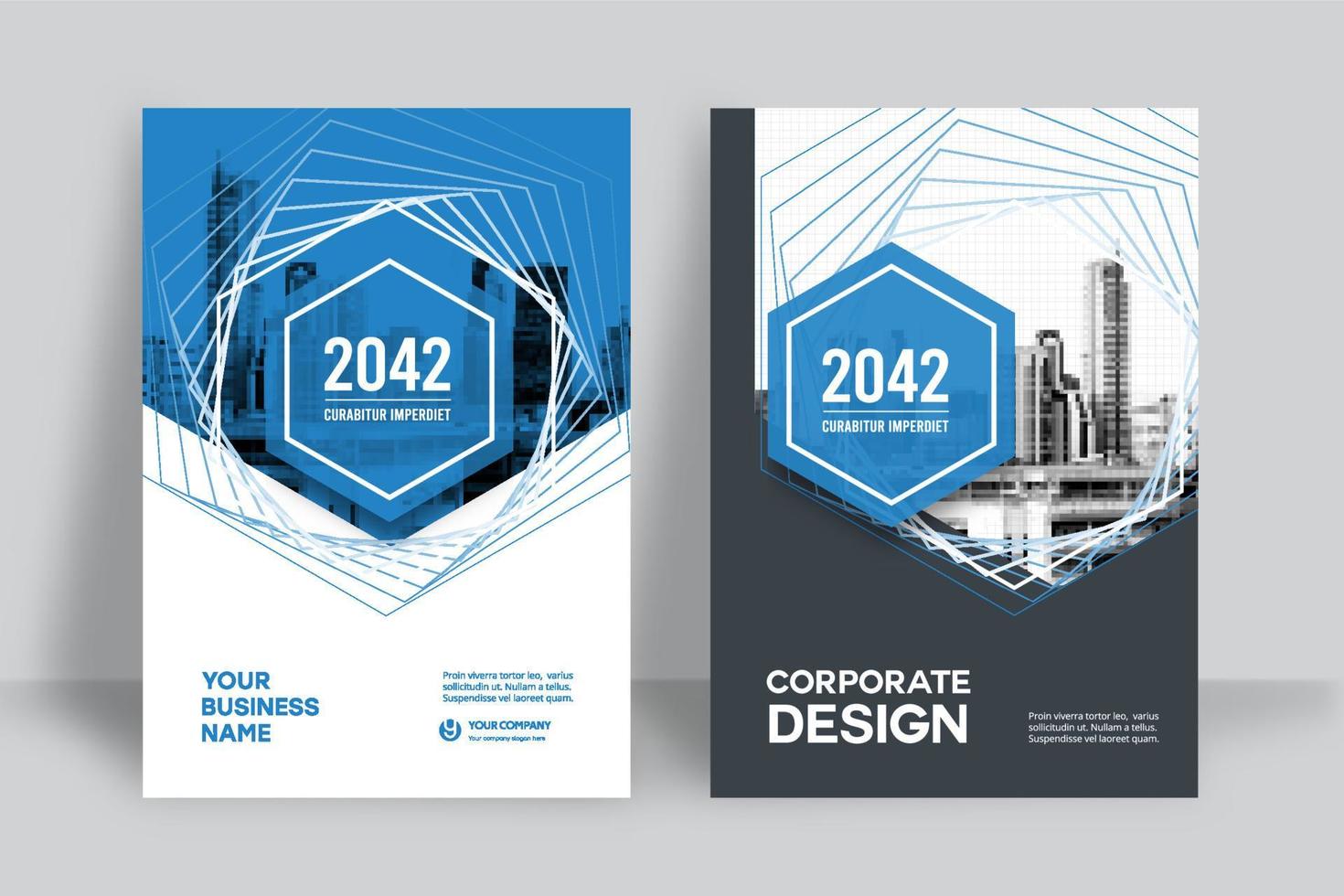 City Background Business Book Cover Design Template vector