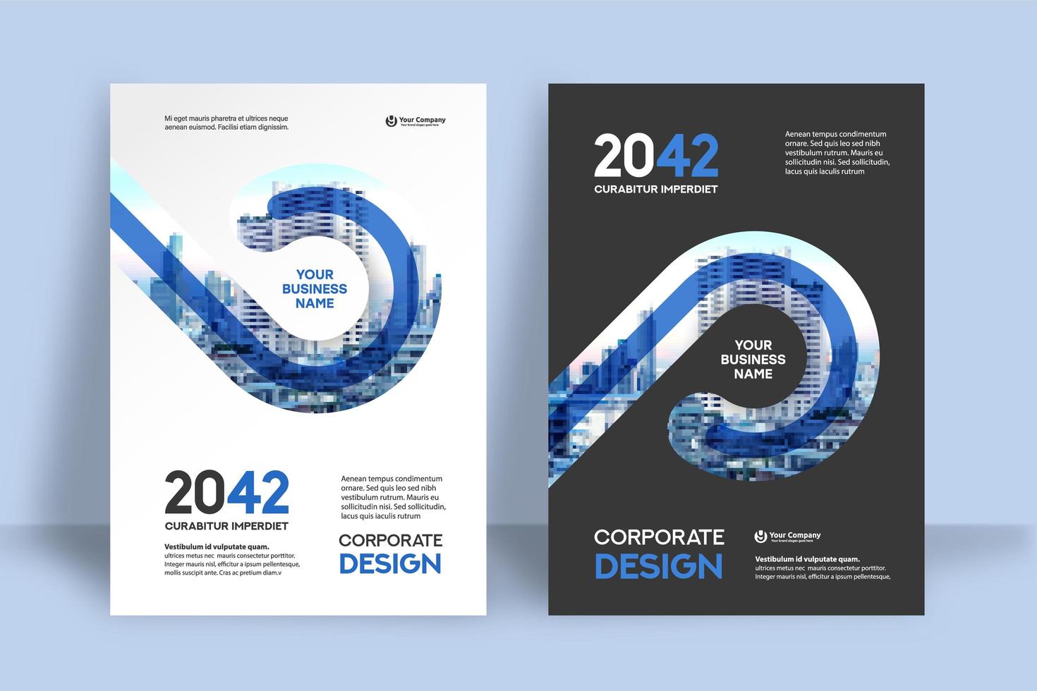 City Background Business Book Cover Design Template vector