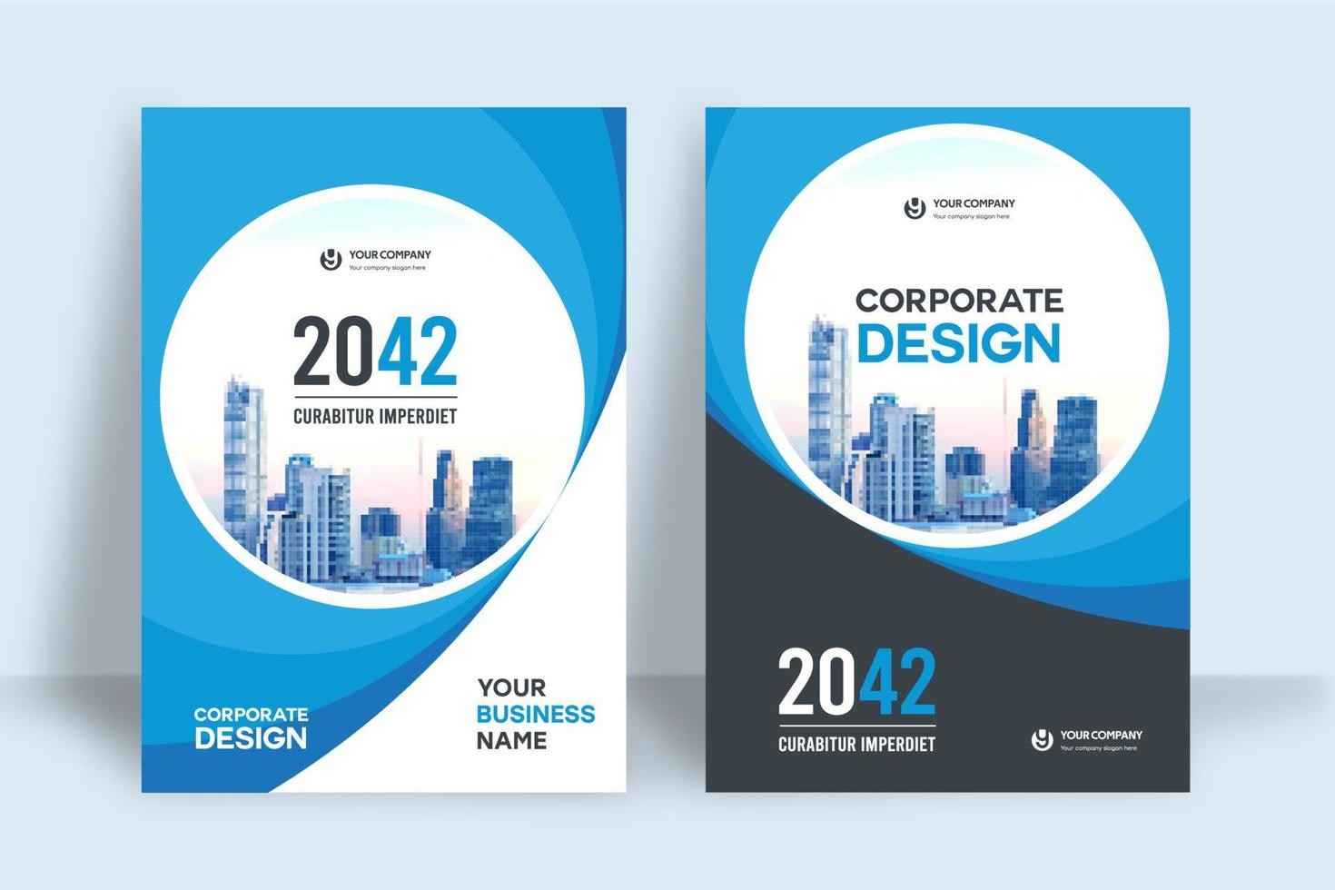 City Background Business Book Cover Design Template vector