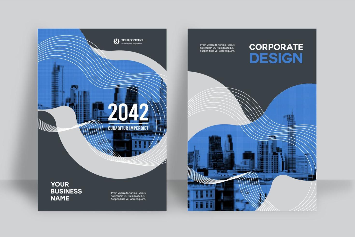 City Background Business Book Cover Design Template vector