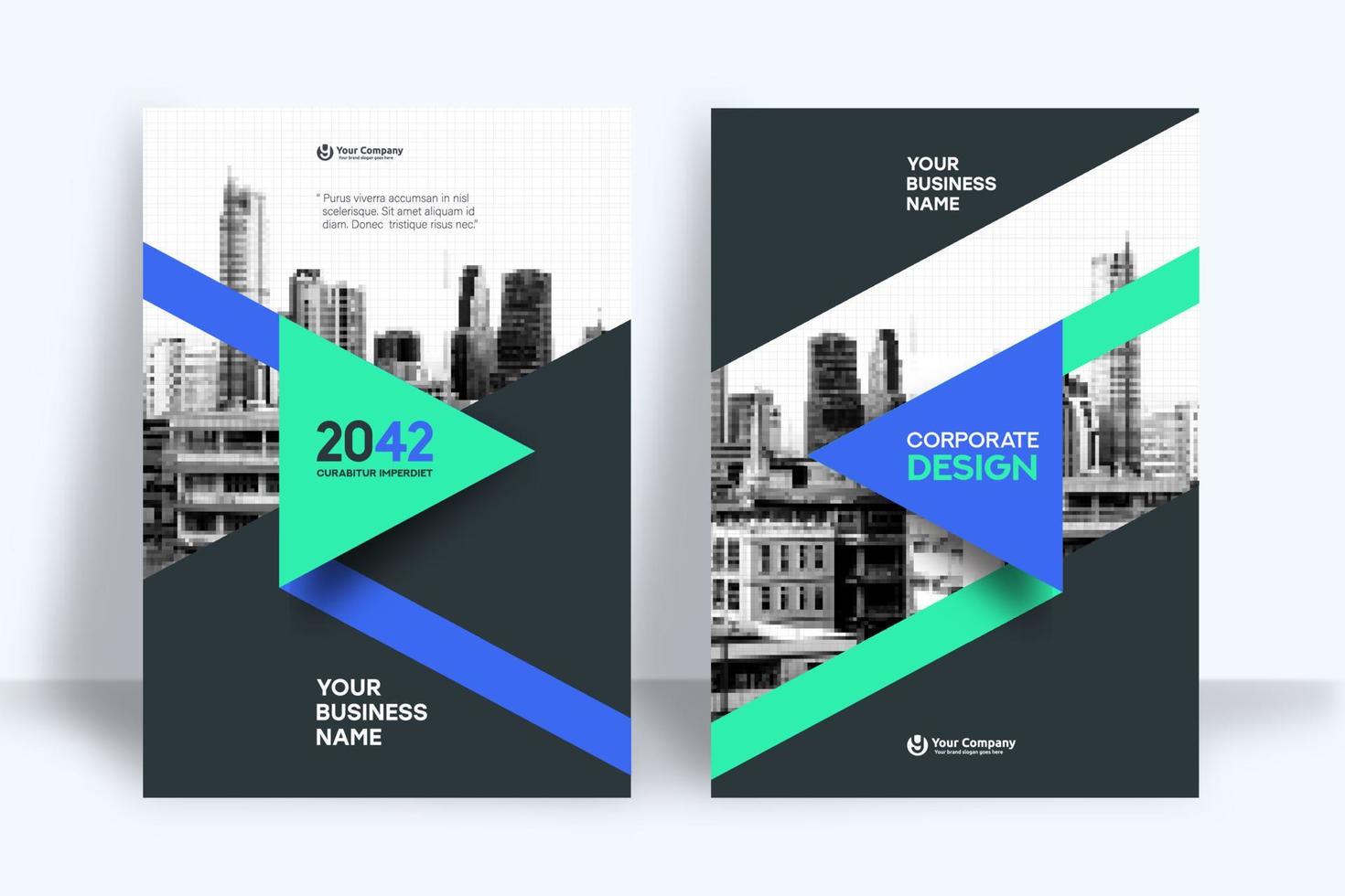 City Background Business Book Cover Design Template vector