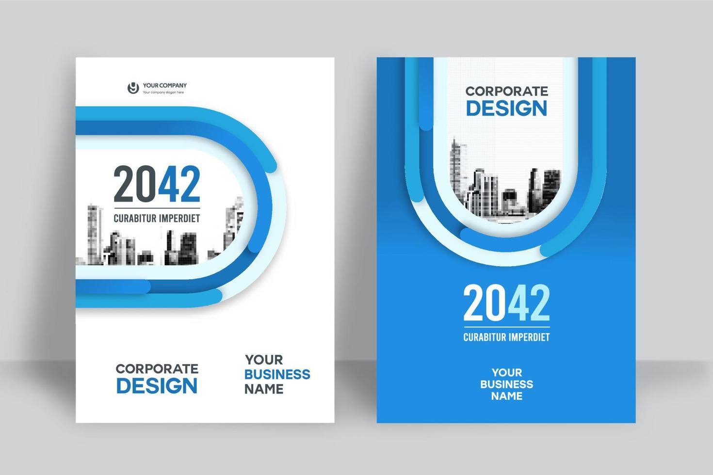 City Background Business Book Cover Design Template vector