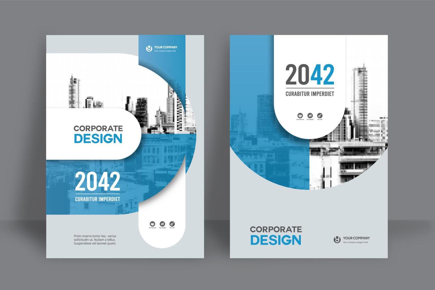 City Background Business Book Cover Design Template vector