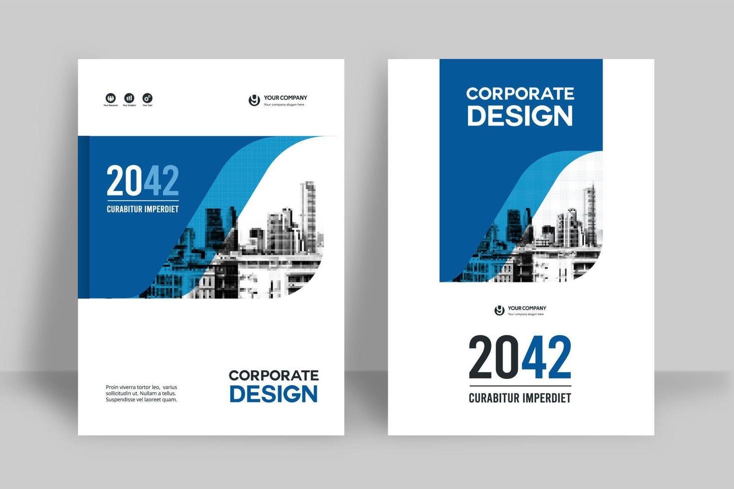 City Background Business Book Cover Design Template vector