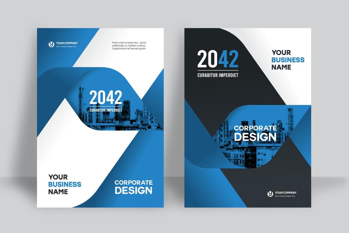 City Background Business Book Cover Design Template vector
