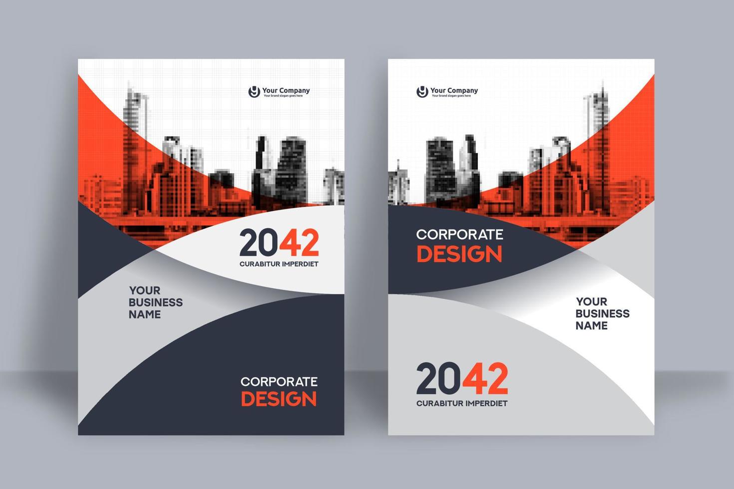 City Background Business Book Cover Design Template vector