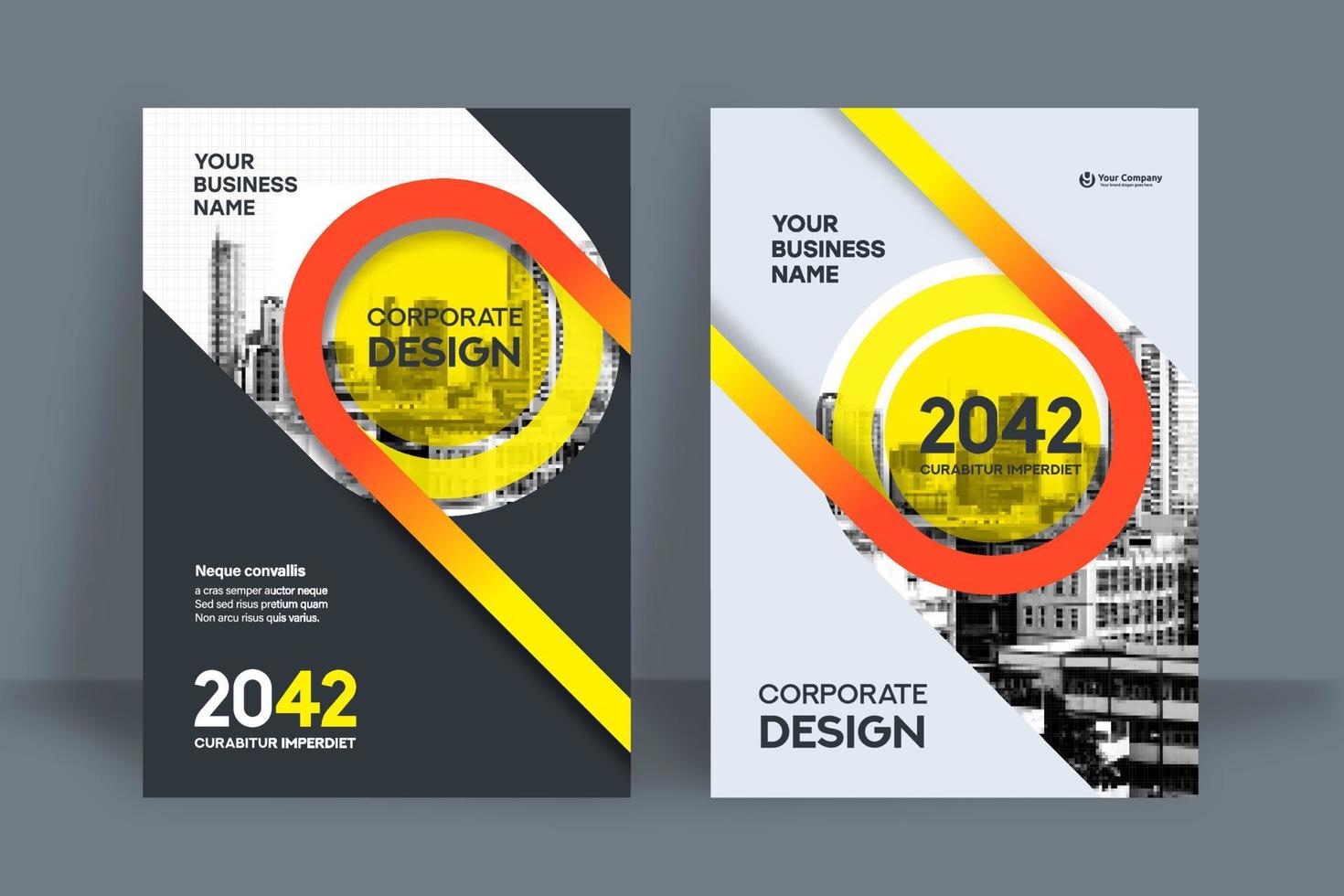 City Background Business Book Cover Design Template vector