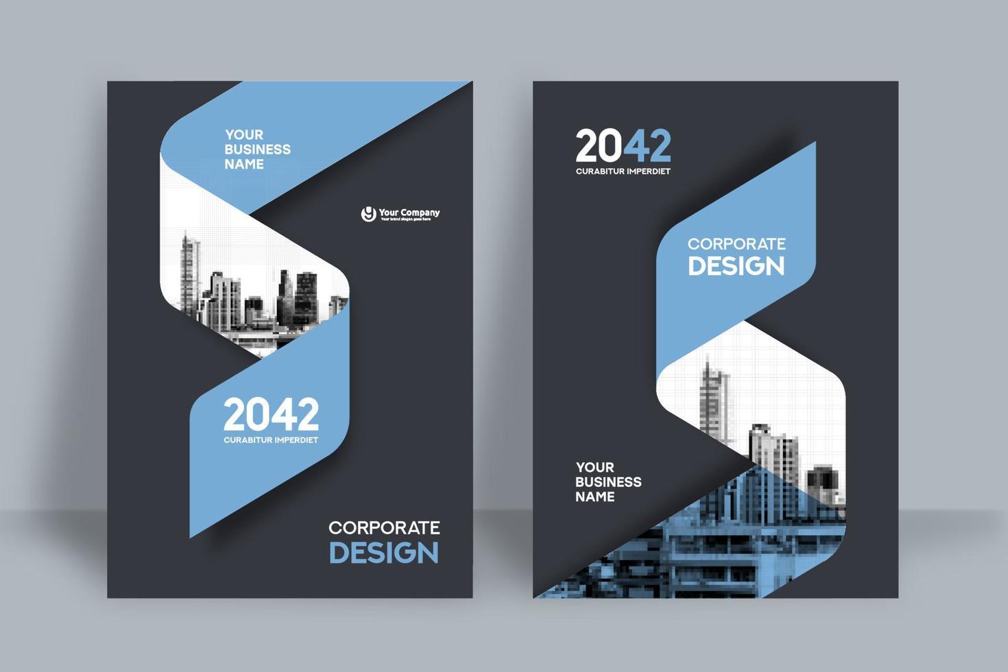 City Background Business Book Cover Design Template vector