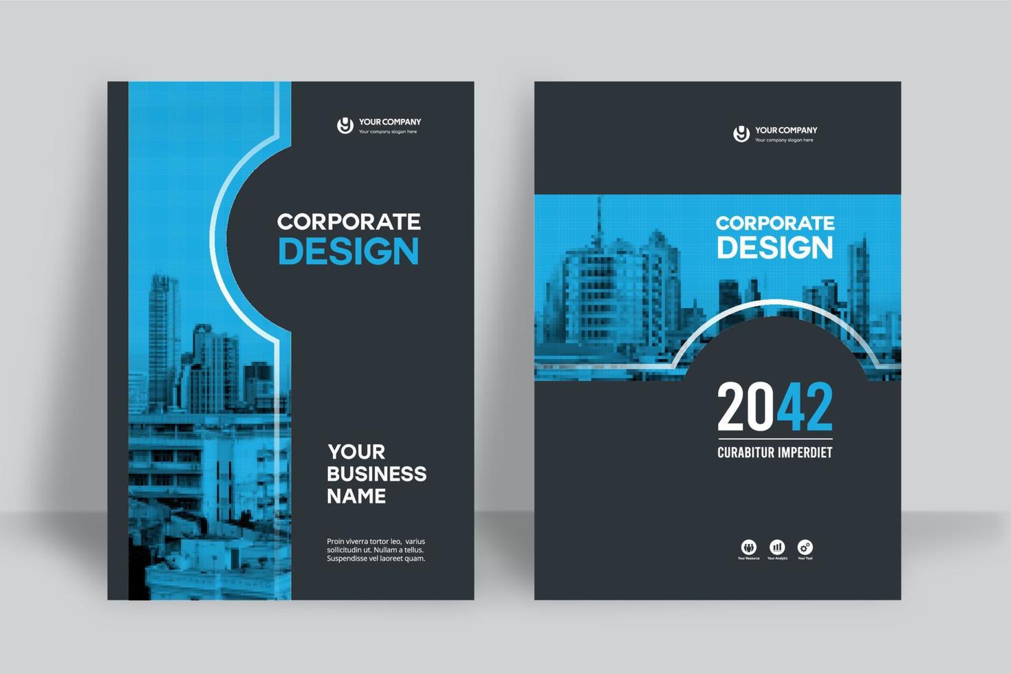 City Background Business Book Cover Design Template vector
