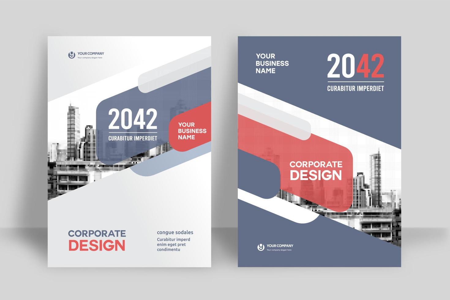 City Background Business Book Cover Design Template vector