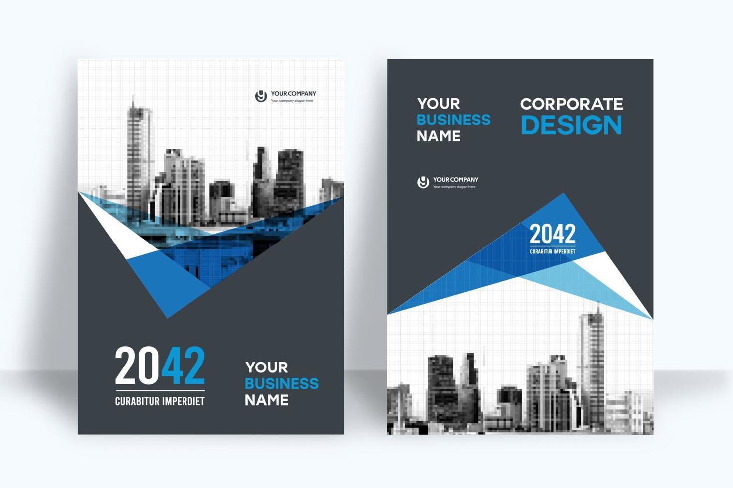 City Background Business Book Cover Design Template vector