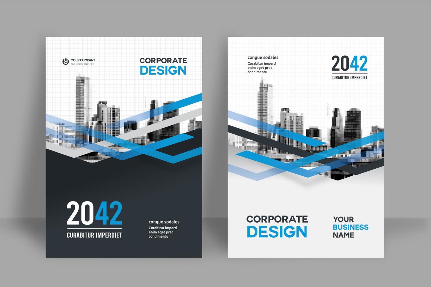 City Background Business Book Cover Design Template vector