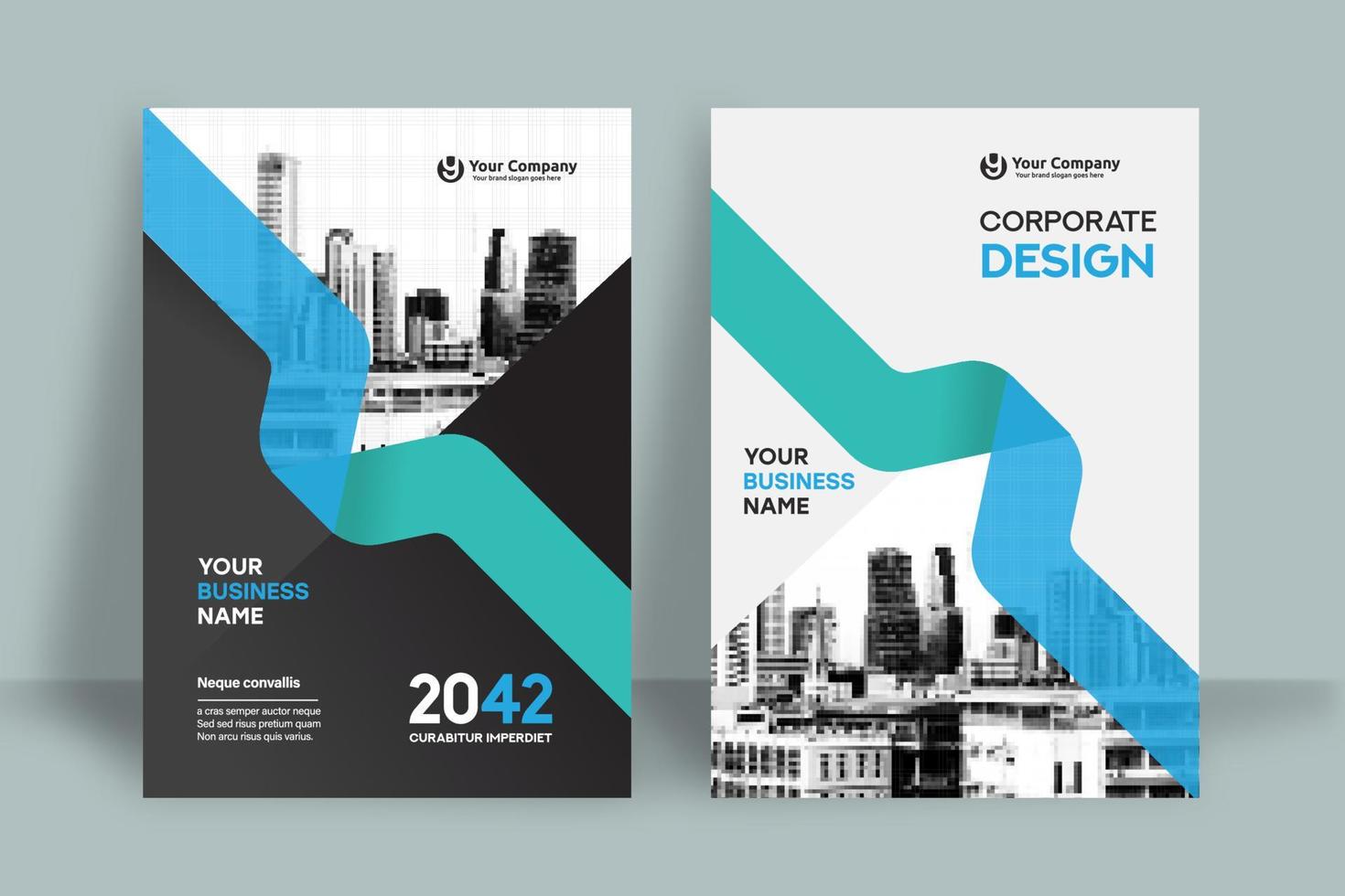 City Background Business Book Cover Design Template vector