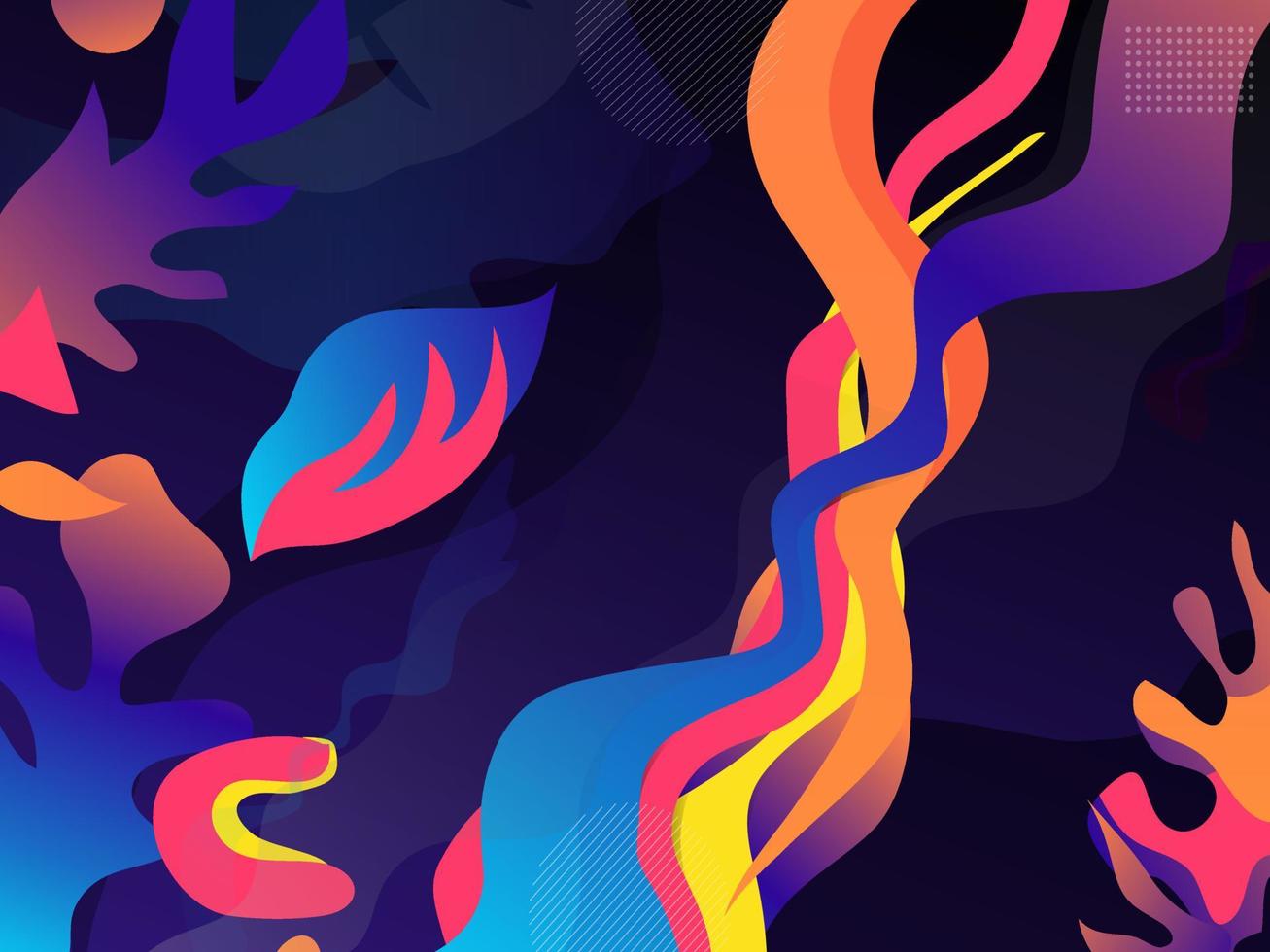 Trendy exotic abstract illustration pattern. Collage of contemporary abstract shapes. Fashionable template for design. vector