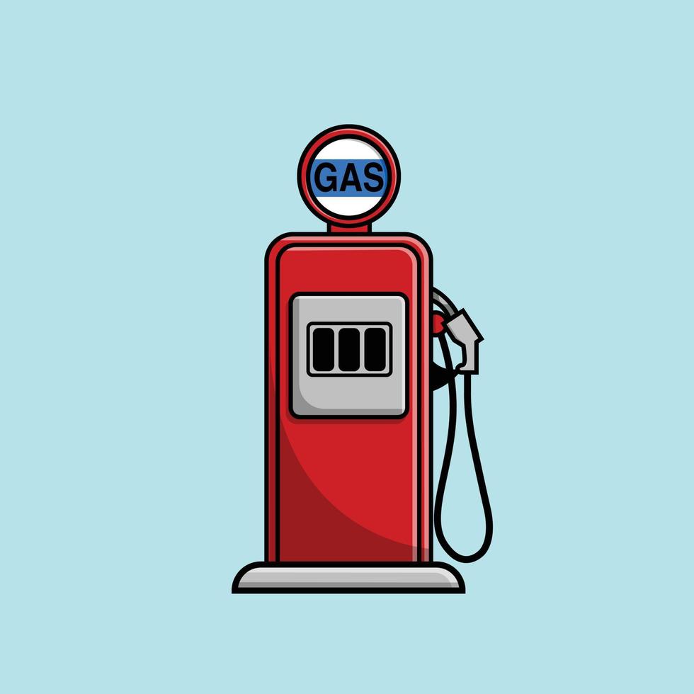 ilustracion de gasolinera vector