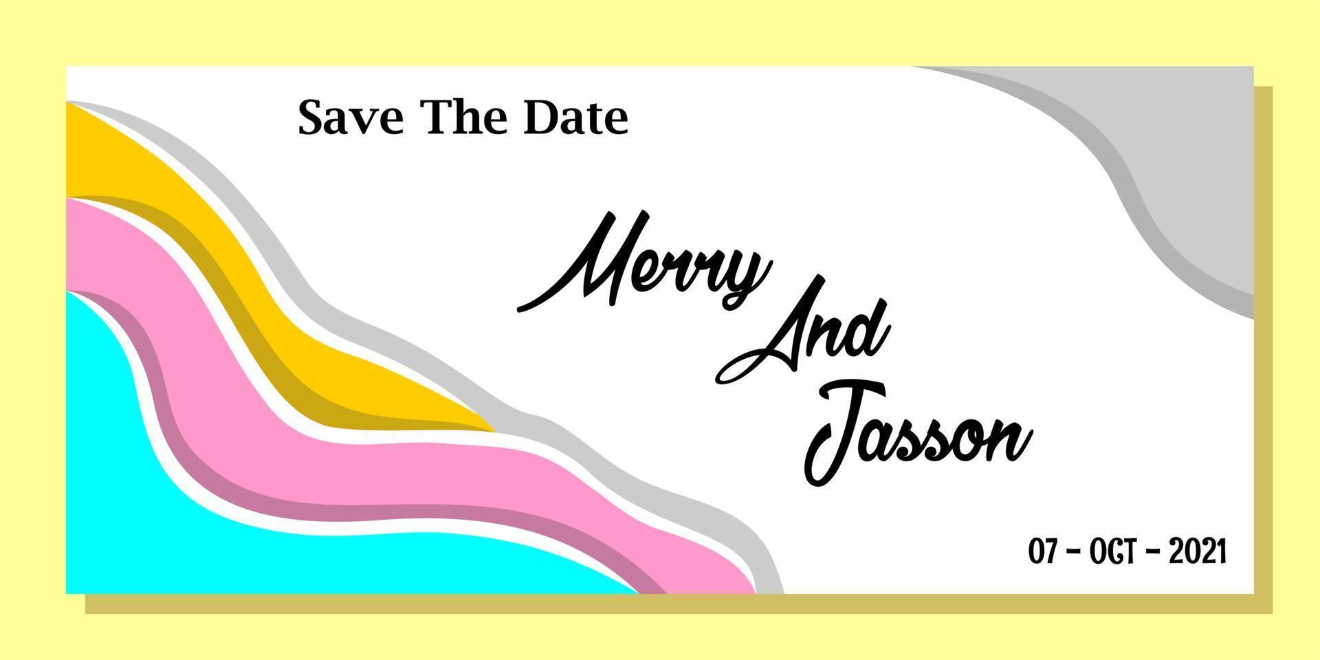 set of wedding invitation with beautiful colours, File EPS. vector