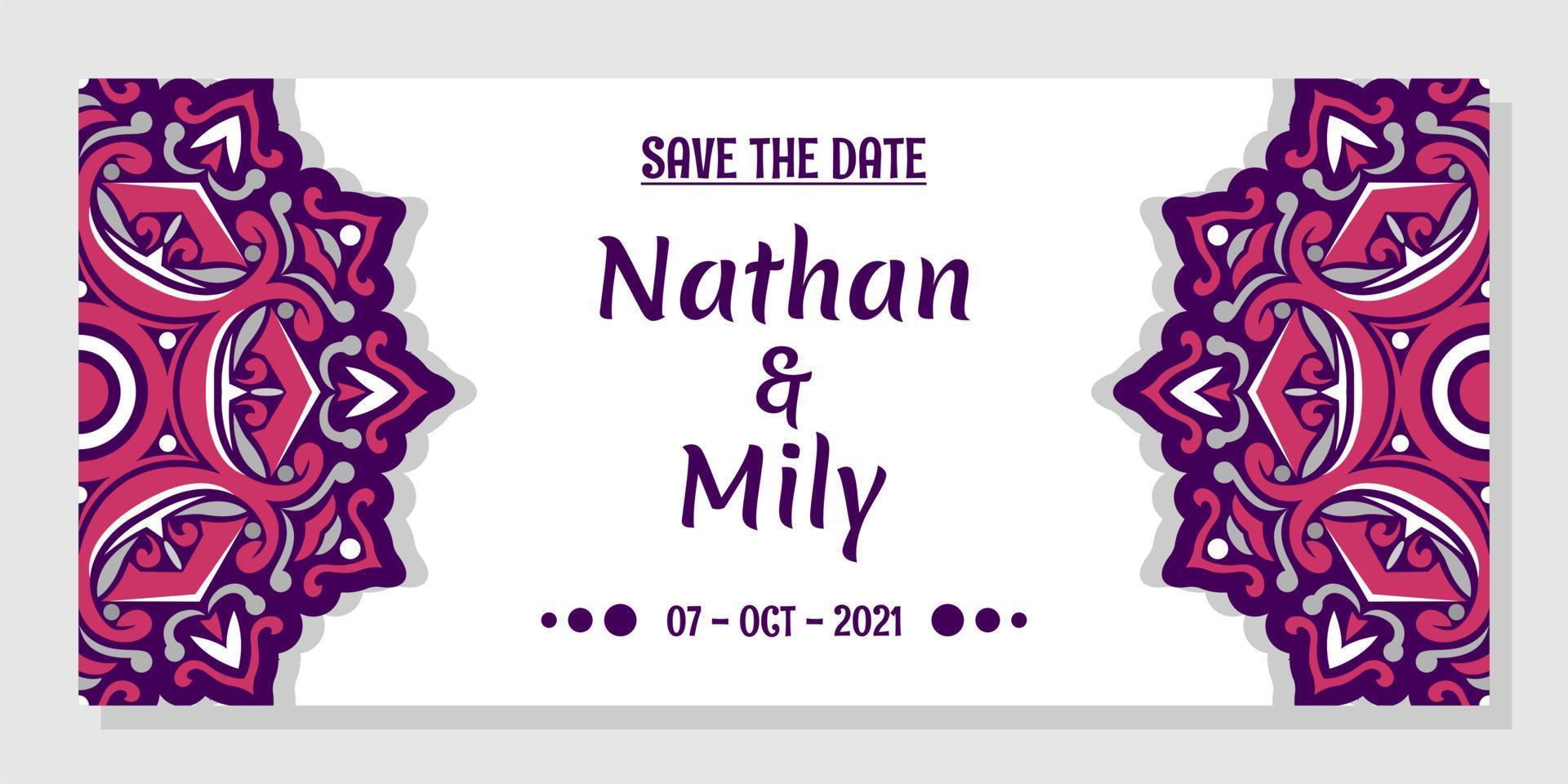 set of wedding invitation with beautiful colours, File EPS. vector