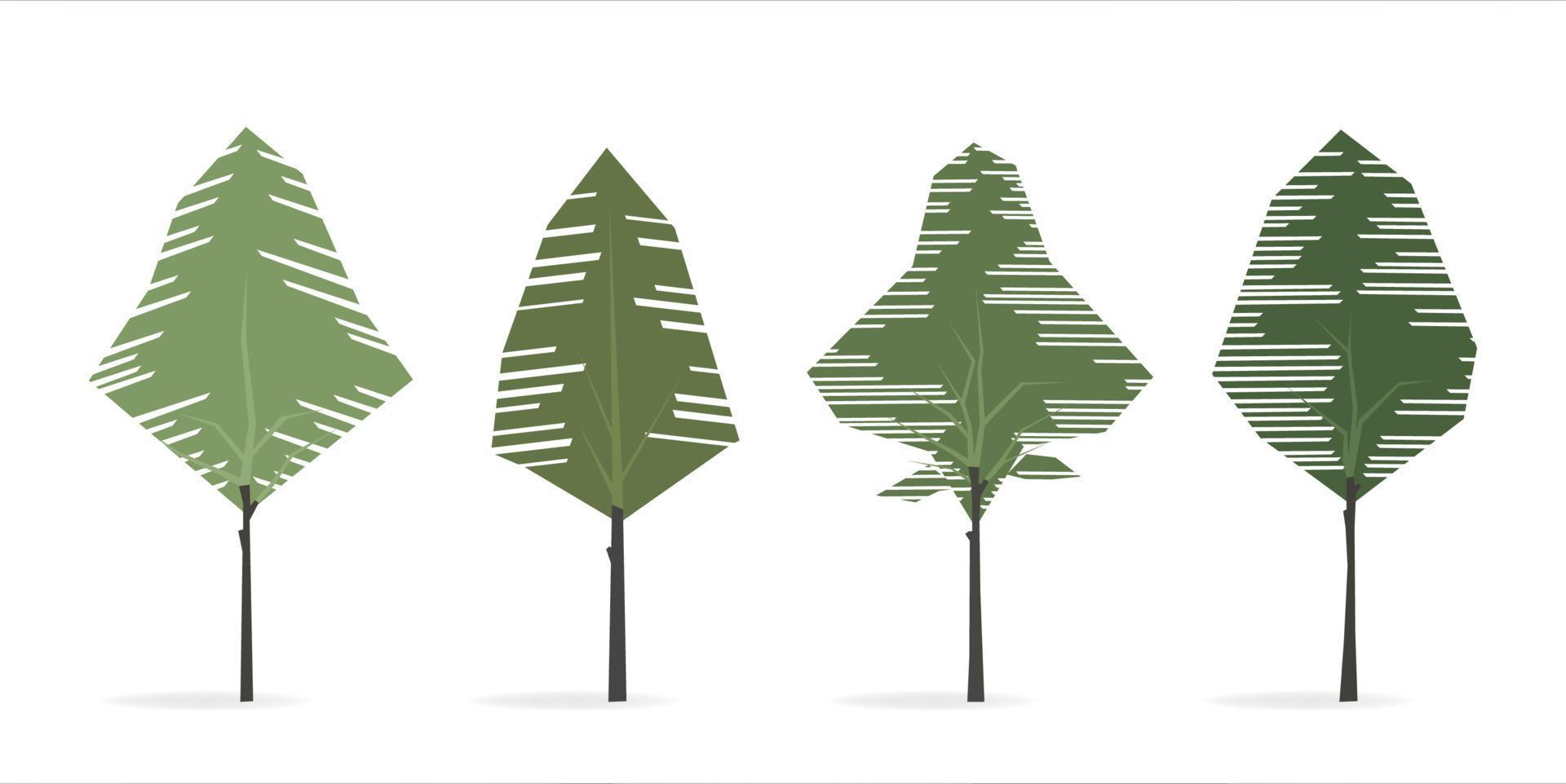 Abstract tree on white background for landscape design and architectural decoration. Vector. vector