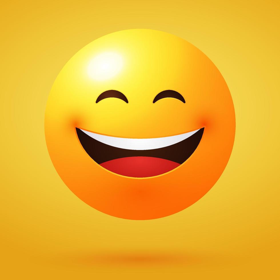 feliz sonrisa emoticon expresión vector