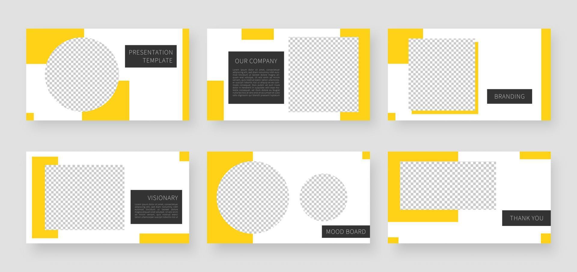 Modern presentation templates. Business presentation template and page layout design. vector