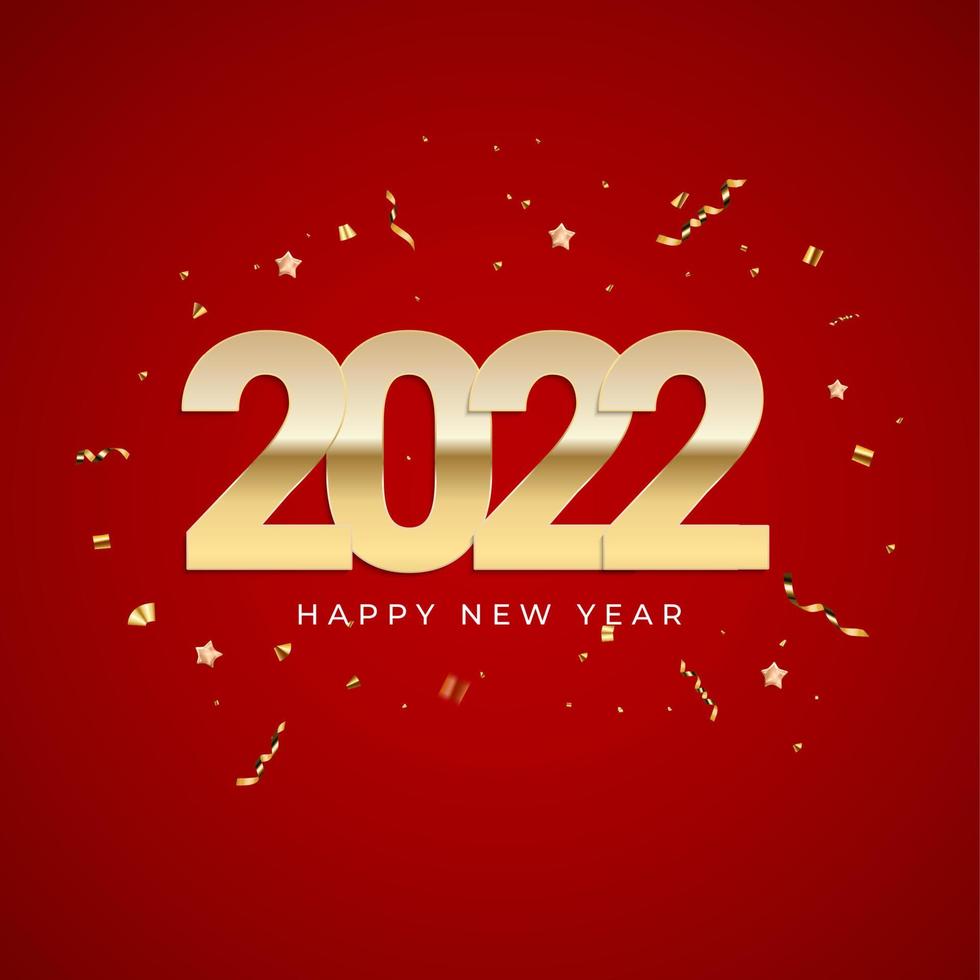 2022  Happy New YearBackground Poster Template. Vector Illustration