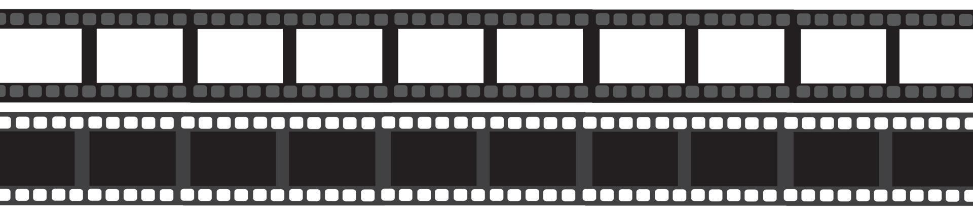 icono de tira de película aislado sobre fondo transparente. fotograma de tira de película de cinta, rollo de tira de película de video, ilustración vectorial vector