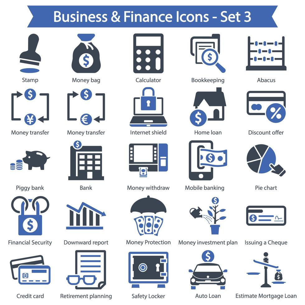 Business and Finance Set 3 vector