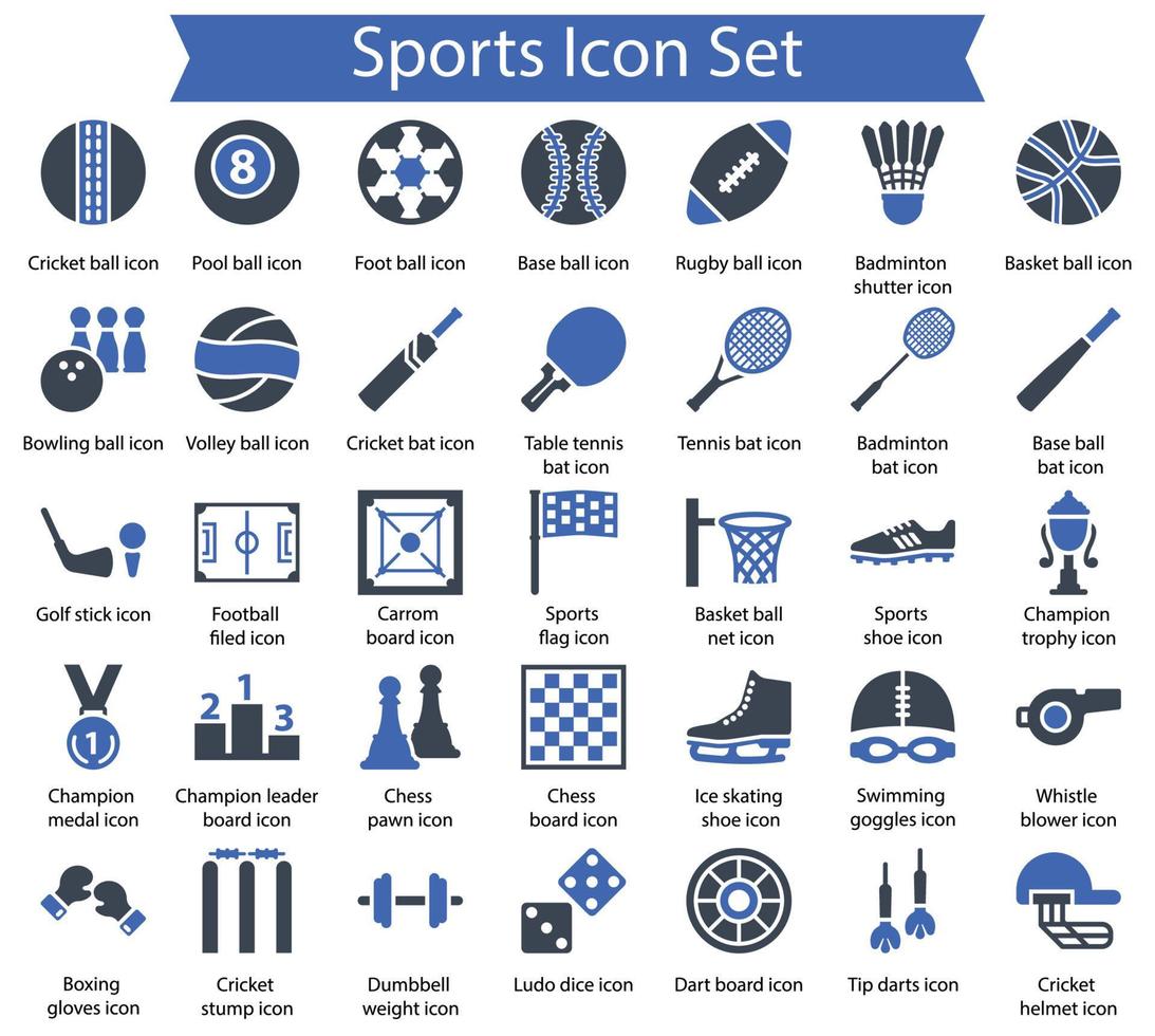 conjunto de iconos de deportes vector