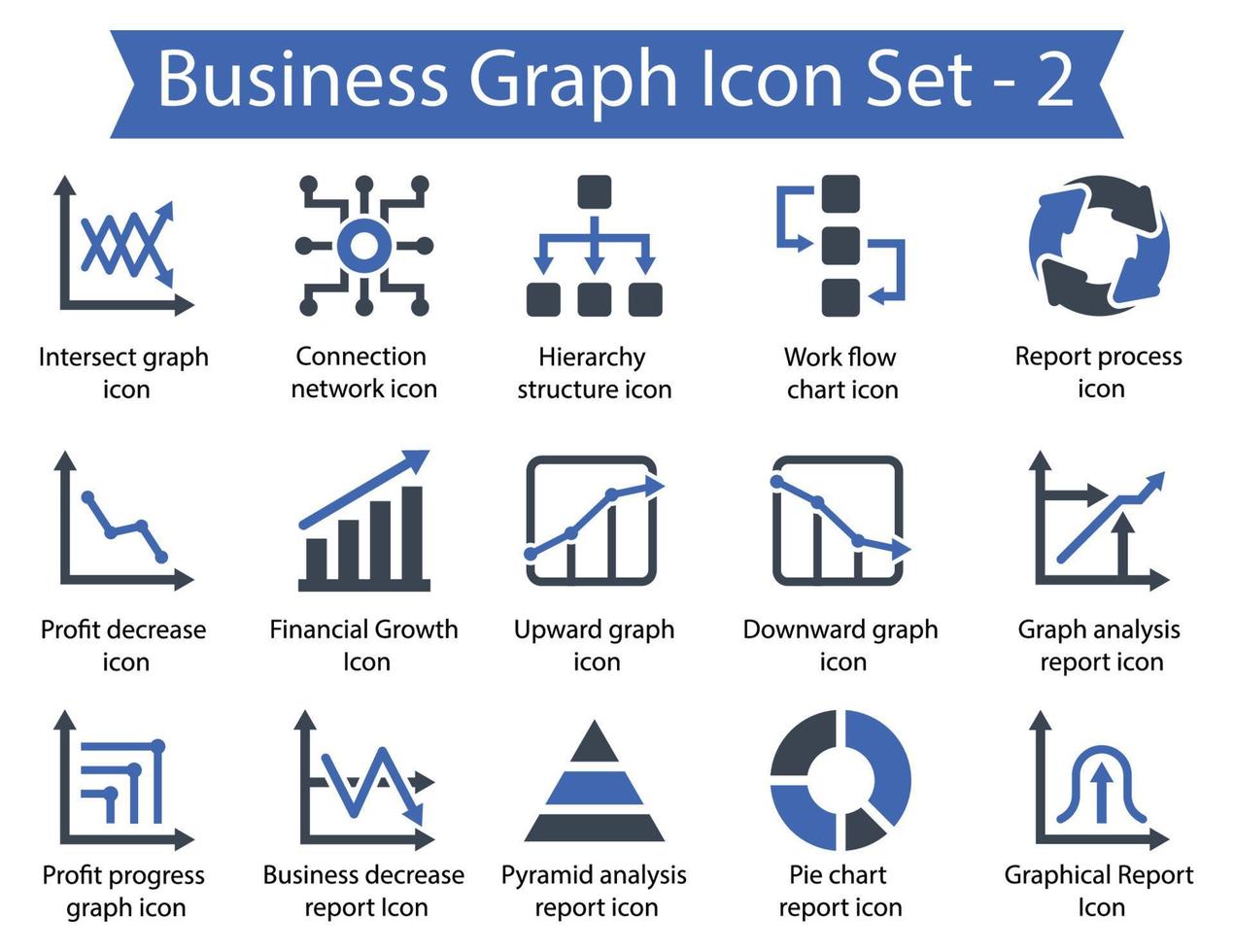 conjunto de gráficos de negocios 2 vector